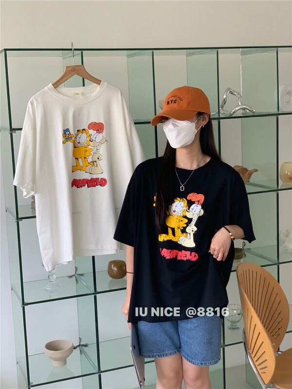 [IU nice] cartoon print comfortable short sleeve T-shirt 8816# ll