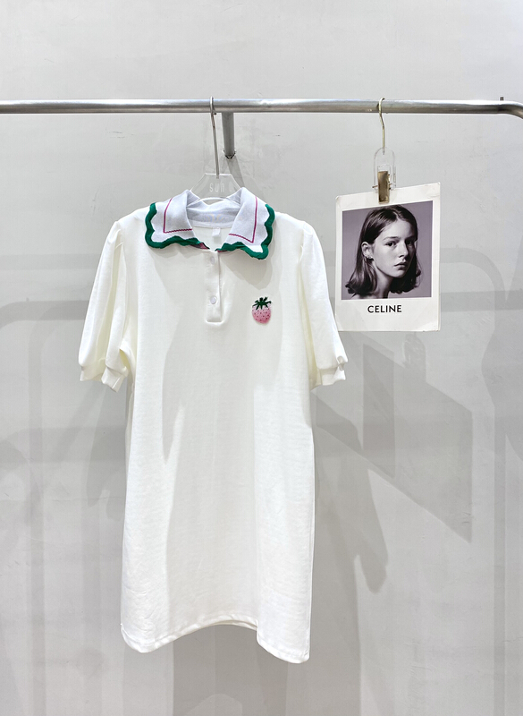 New in early summer! [sun] Korean Polo embroidery dress t8510# lwy