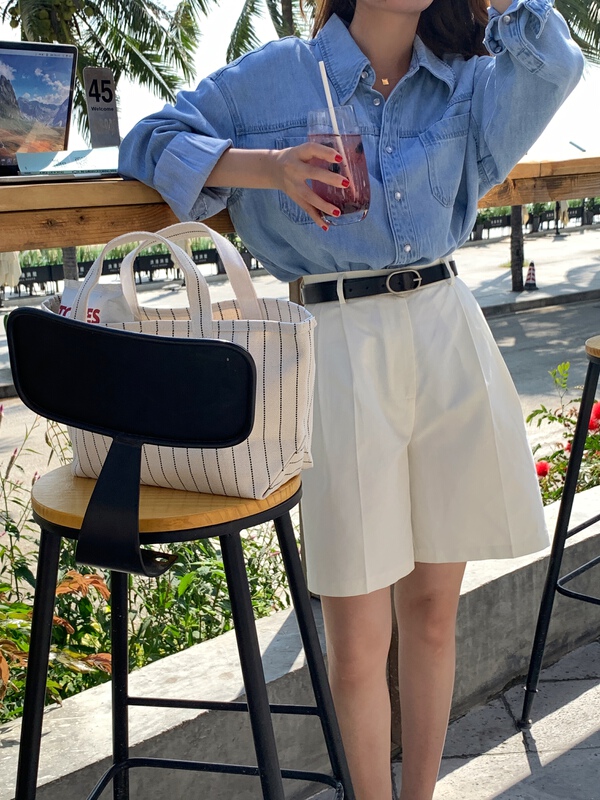 goods in stock! New year in early spring! [vis type] shoulder month versatile 5-point casual shorts (without belt) ys1-9121# hjy