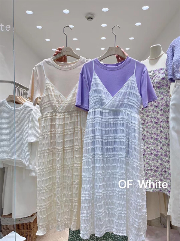 [of white] Korean lady suspender dress (skirt only) 881216# hjy
