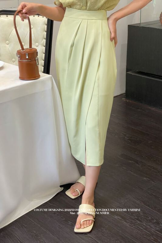 New in early summer! [tabmini] fashion slim solid color skirt x19487-g# WPL