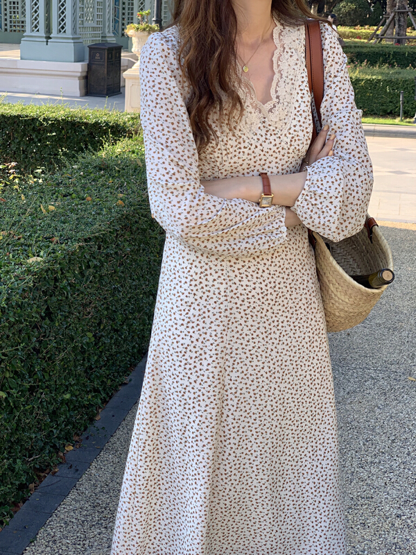 Original price 119.44! New year in early spring! [T.G] Korean style V-neck dress 16926# cqw