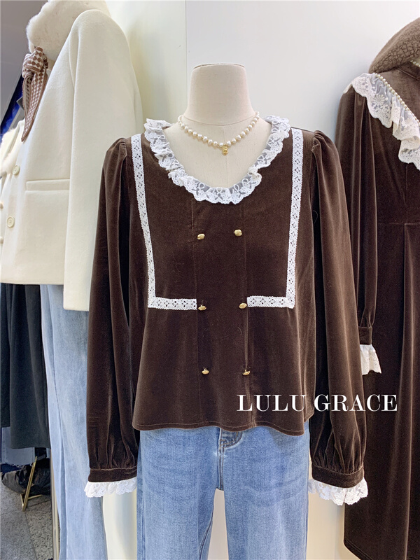 New year in early spring! [Lulu grace] sweet temperament versatile blouse 3125# ZSY