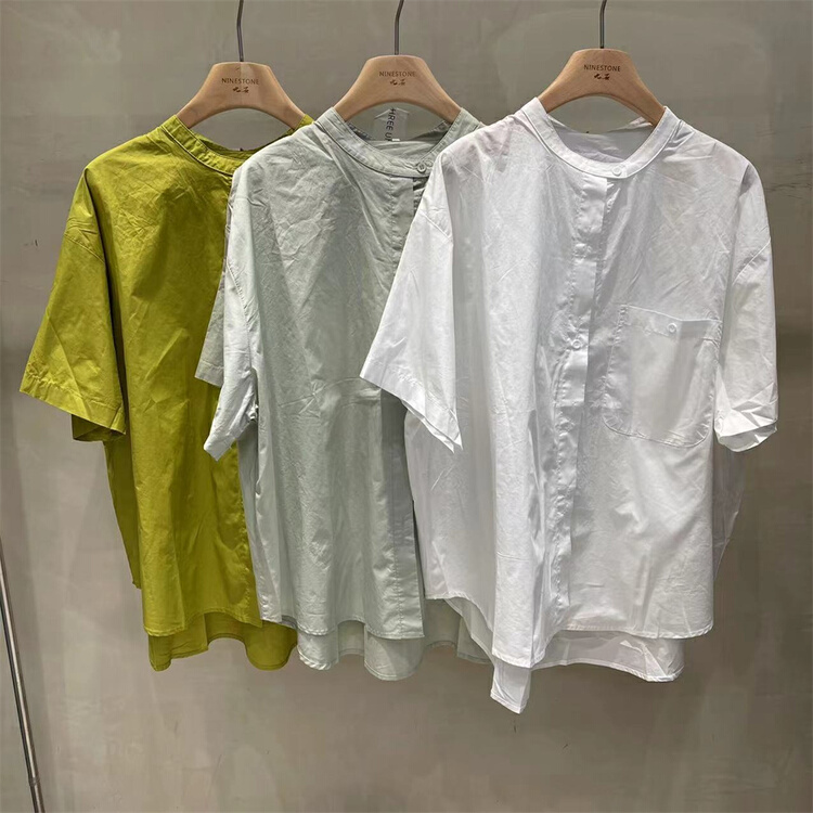 [fabric] Korean single breasted comfortable shirt 592082\l