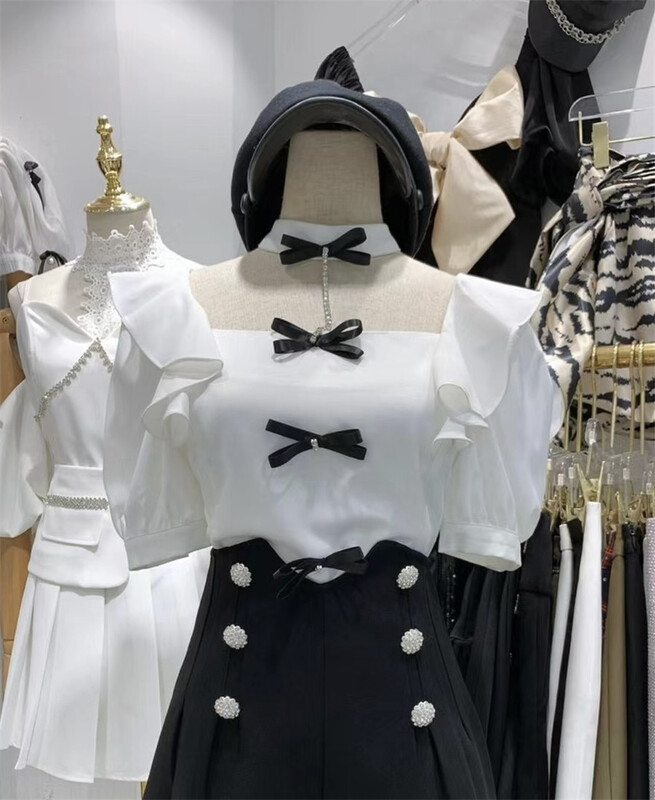 [d.ina] bow tie off shoulder sexy blouse (only selling blouses) ys1-718# JJ