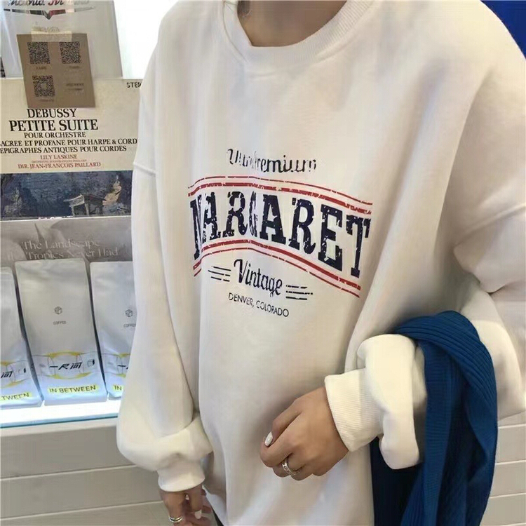 New year in early spring! [j.2] simple round neck letter sweater b0775# LSW