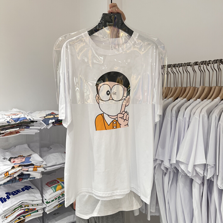 [TA +] Korean cartoon male print loose Pullover short sleeve T-shirt 2109# XYY