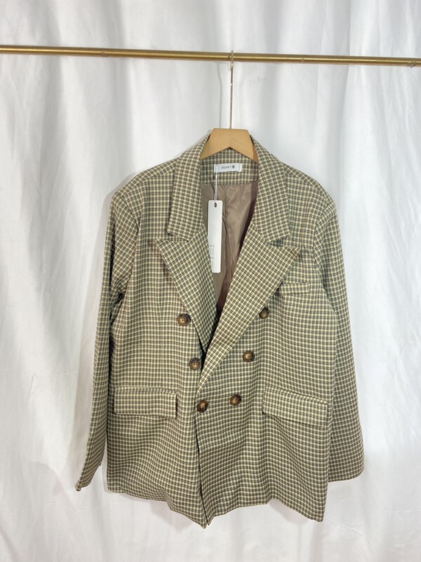 New in early summer! [Yi show store] double breasted loose Vintage suit 1103# Cl