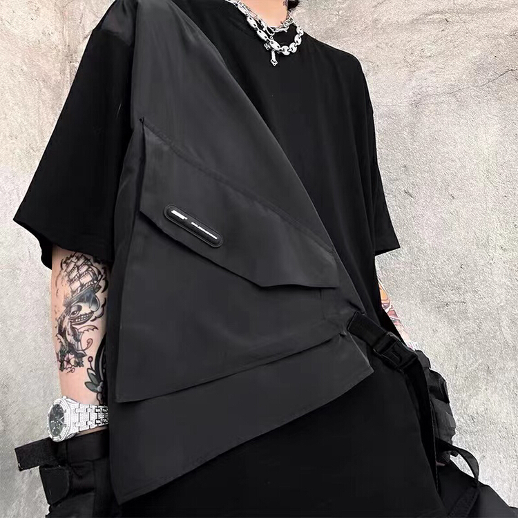 [Tess] guochaogao street style printed half sleeve men's short sleeve T-shirt xuc# ZZL