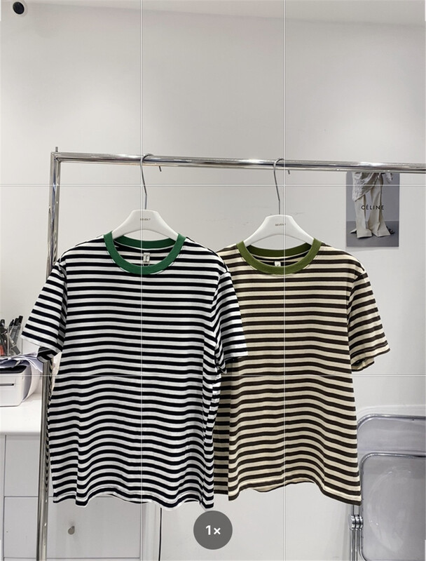 [seven 7] striped Korean Pullover short sleeve T-shirt 001# WTT