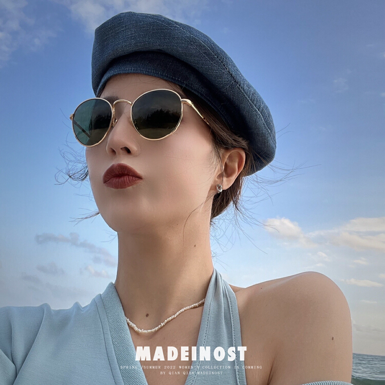 New year in early spring! [OSHA madeinost] Vintage spring and summer denim beret hat m001# ll