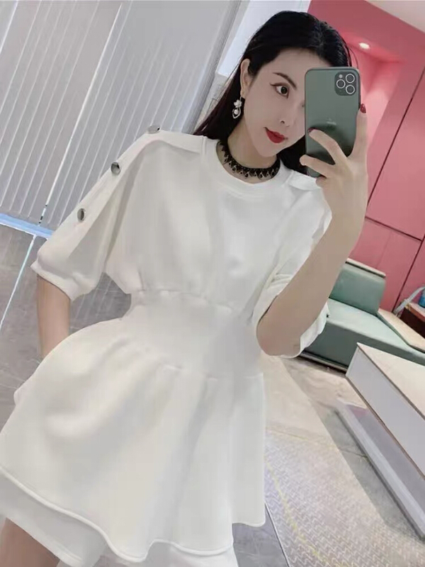 [jun.t] fashion waist closing slim knit + high waist foreign style Shorts Set 5932# PCZ