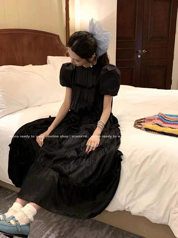 [I do] bubble sleeve sweet and gentle dress 8153# cqw
