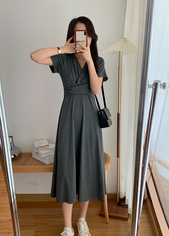 New year in early spring! [victory. 2] temperament cross skirt dress m1086# WPL
