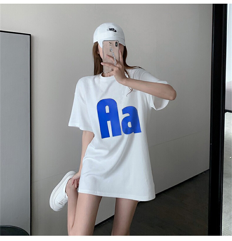 [Dake family] letter printing loose Korean version versatile short sleeve T-shirt 5102# zjy