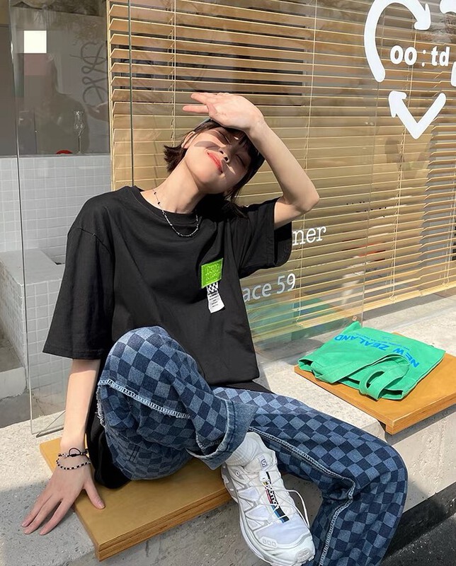 [lab eeda] niche loose fashion short sleeve T-shirt 3064# ozq
