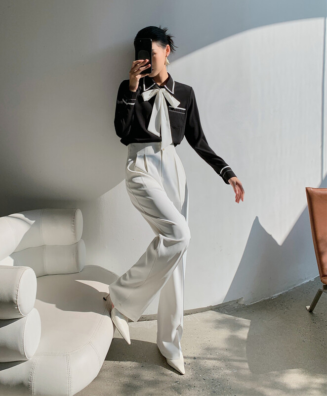 New year in early spring! [Hanna Hanna] French elegant and versatile trousers m3016# XJ