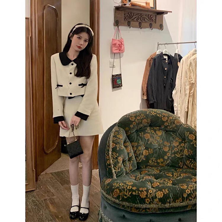 New year in early spring! [jun.t] temperament fashion short coat + lady slim skirt suit 5635# PCZ