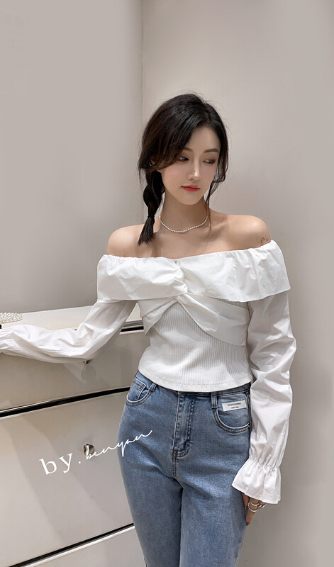 New year in early spring! [benyan] one shoulder, versatile and slim shirt 9832# zxx