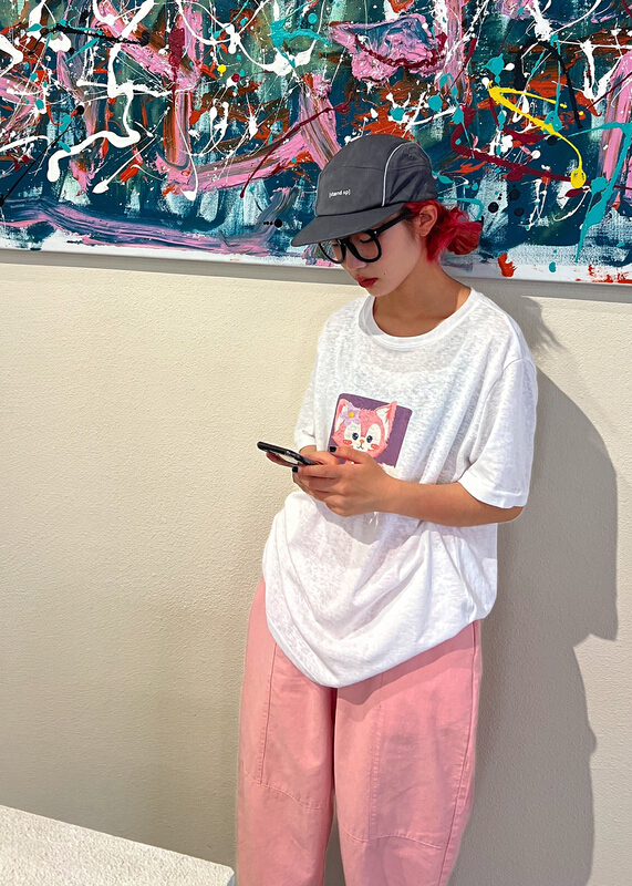 New in early summer! [two percent] cartoon printed cute versatile short sleeve T-shirt 9900# LSL