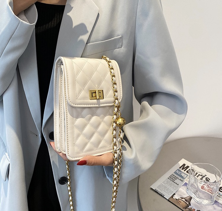 [yes] niche fashion versatile messenger bag (with chain) 22078# ozq