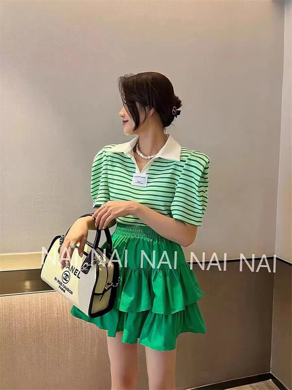 [al] stripe comfortable Korean polo shirt ys1-5170# lwy