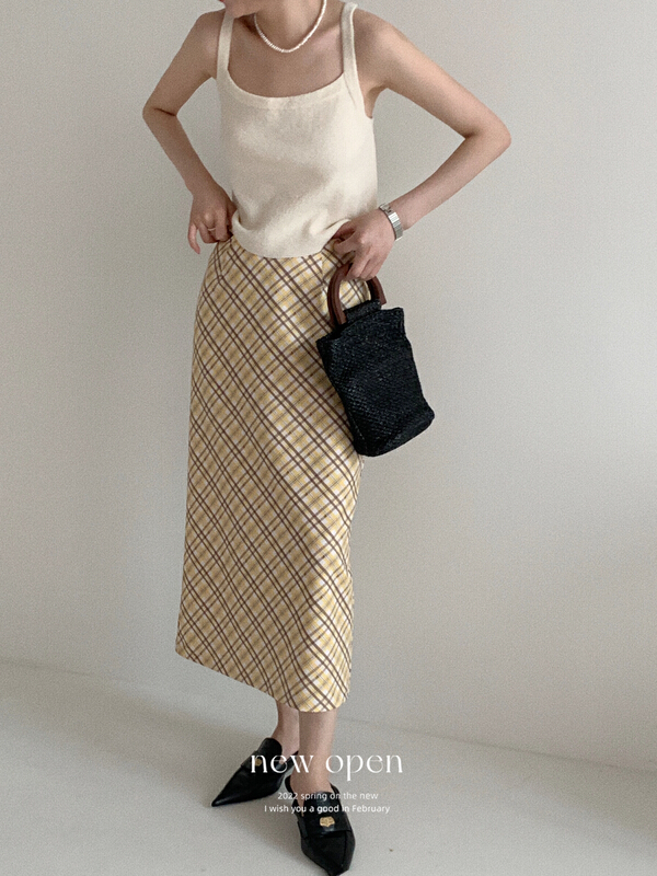 New in early summer! [new open] Korean high waist retro slim Hip Wrap Skirt gq22283# zxl