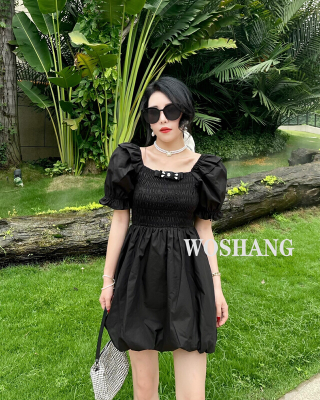 [woshang woshang] French gentle style design sense of minority dress 1273# XYJ
