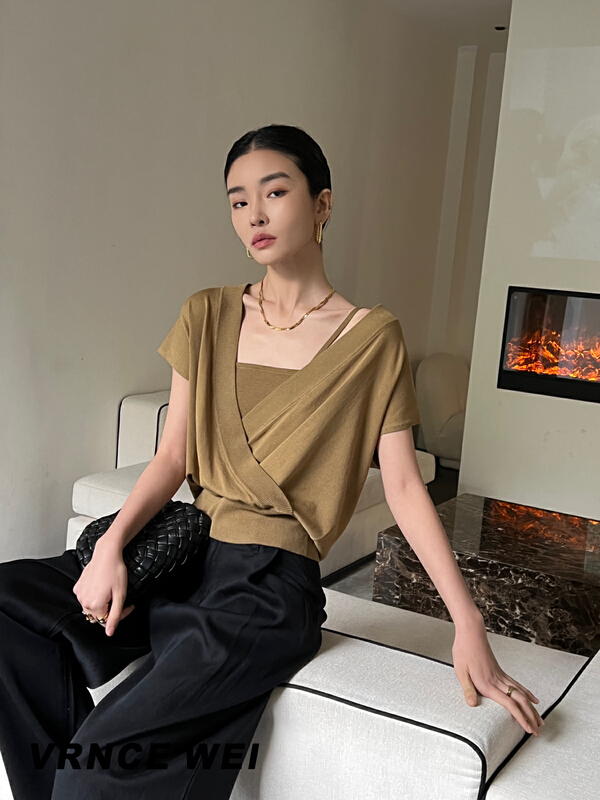 New year in early spring! [Vince] premium brand minimalist sweater + comfortable suspender vest set 7229# XYJ