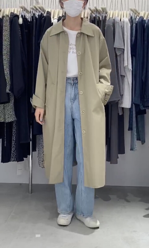 goods in stock! New year in early spring! [miss miss miss home] Korean loose medium length windbreaker w302# ZSY