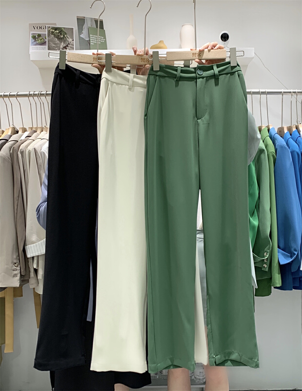 New year in early spring! [Fanke] straight leg trousers with zipper design 62066# XJ