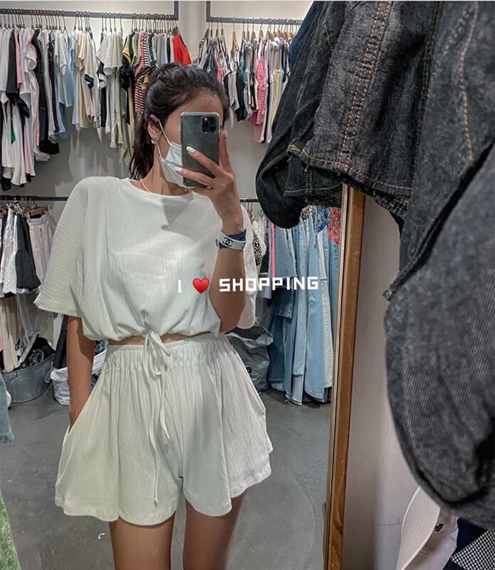 Original price 107.99! [HL] loose short sleeve + Shorts Set 9278# WTT