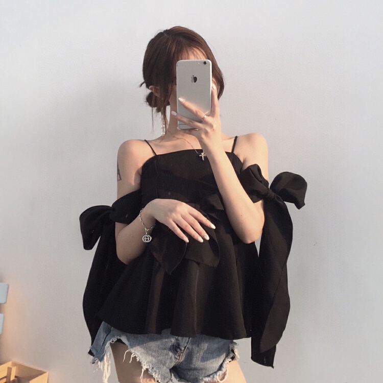 [millet +] sweet strap bow vest / sling 084# WPL