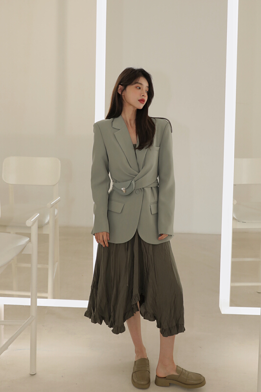 goods in stock! New year in early spring! [GL] temperament and versatile suit coat + slim and versatile suspender dress suit (without waist bag and waist rope) ys1-c2019# JJ