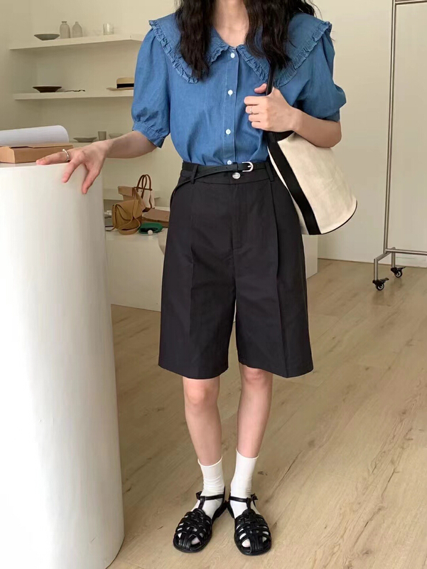 New in early summer! [VI +] Korean baby collar age reducing shirt 2368-1# LSW