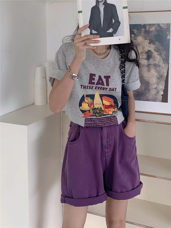 [Chennai] niche ins printed round neck fashionable short sleeve T-shirt 121c155# zxx