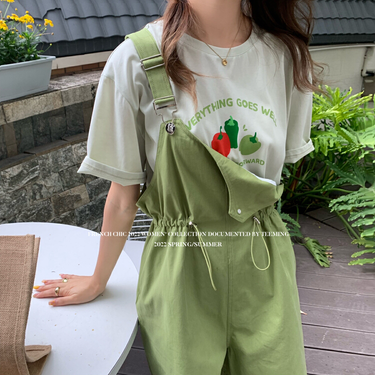 [teem ing] ins cute print short sleeve T-shirt 22t167# hjy
