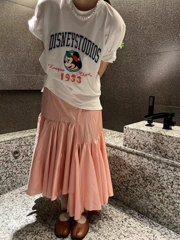 [miss coffee] letter printed loose short sleeve T-shirt 2007# XYJ