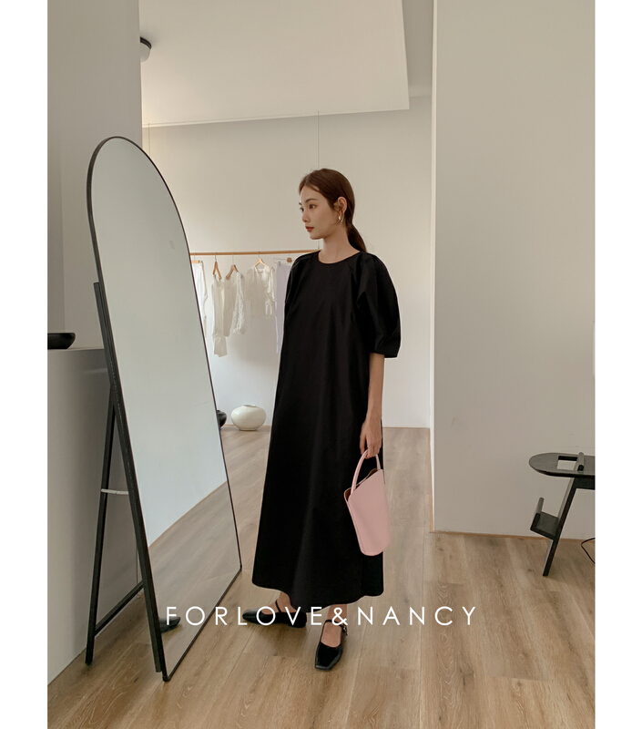 New in early summer! [FN] lazy crew neck 5 / 4 sleeve dress nb2la4289n# cqw