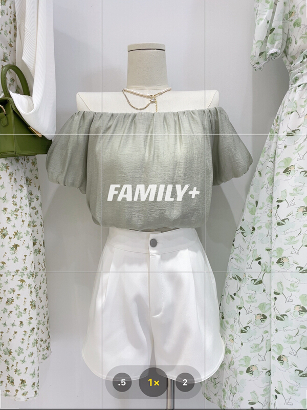 New in early summer! [family +] Korean one shoulder top + casual Shorts Set 22158# ozq