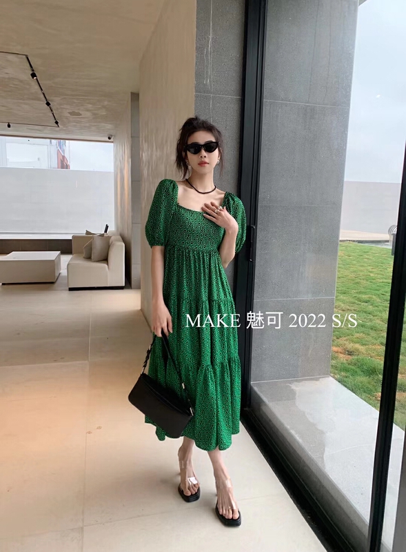 [make Meike] design sense three section backless dress 8738# XJ