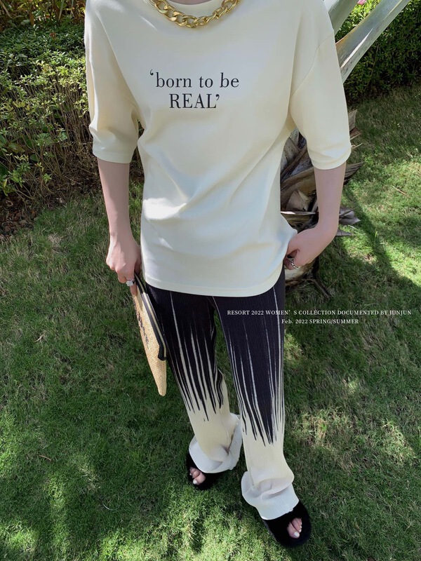Cxdhh / new in early spring! [DT class] Korean simple slim fitting short sleeve T-shirt (with chain) ys1-xc15-20915# jhy