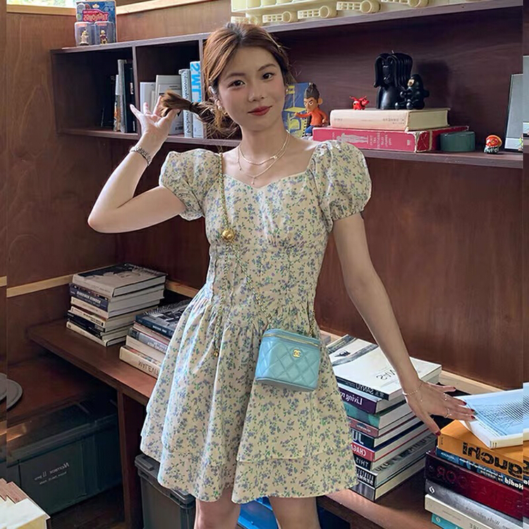 [jun.t] temperament square collar versatile dress 6051# PCZ