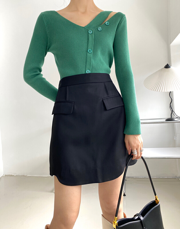 [context sense] fashionable and versatile wave skirt tts863-1# CLS