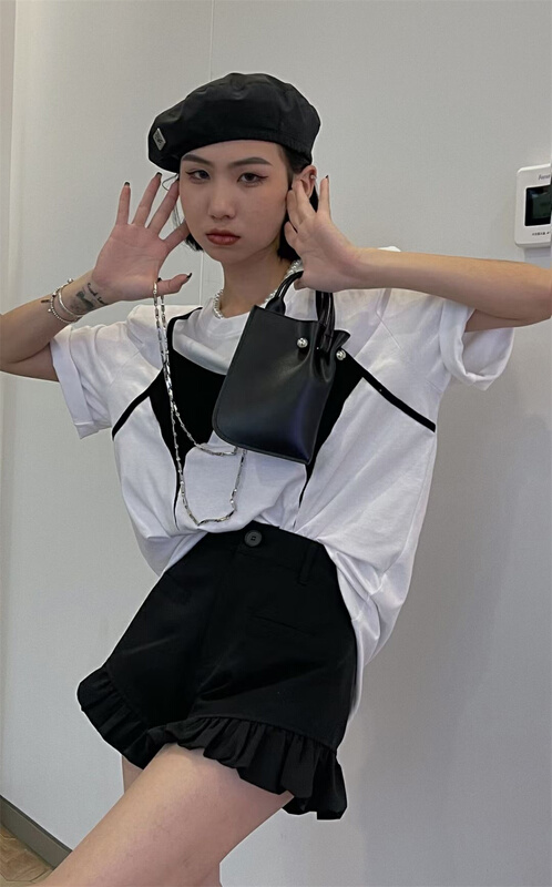 [Sasa] high waist versatile fungus edge casual shorts 731# PCZ