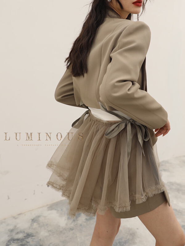 goods in stock! New year in early spring! 【 GL 】 temperament: sweet cool style, open waist suit + comfortable and versatile casual pants suit c2011# JJ