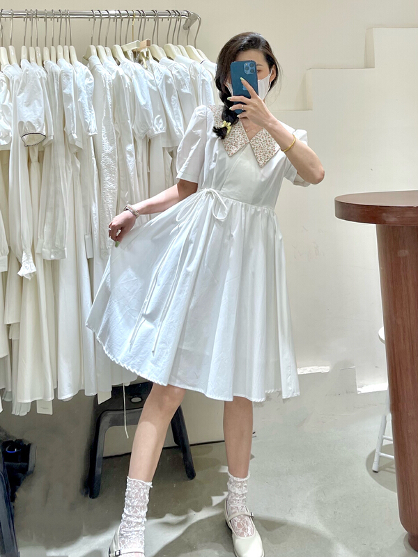 New in early summer! 【5】 Korean slim versatile dress 5216-1# L