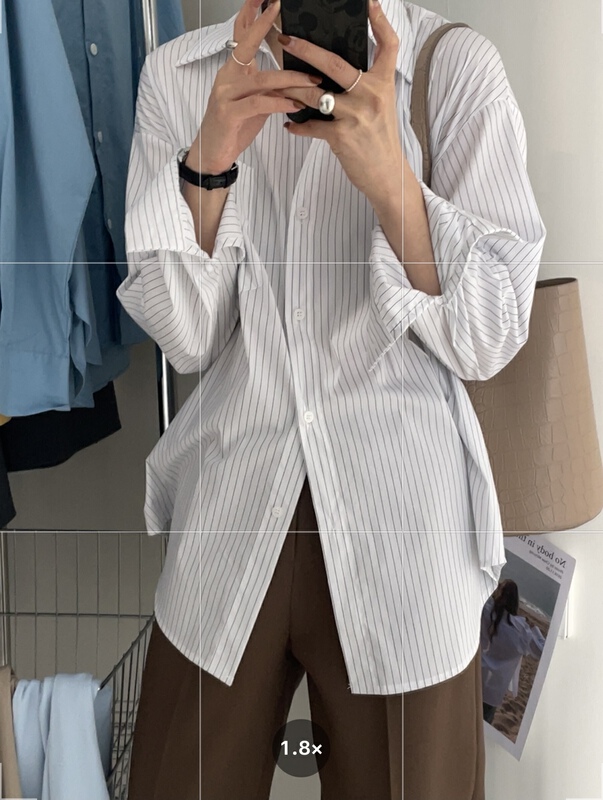 [in mode] Korean personalized striped single Pocket Shirt (shirts only) 6809# cqw