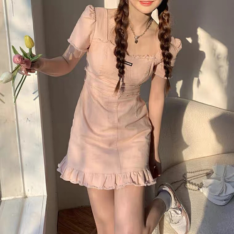 goods in stock! New in early summer! [Kiki studio] fashion slim dress 5744# hjy