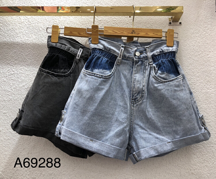 New in early summer! [queen] Korean version of high waist and thin denim shorts a69288# ozq